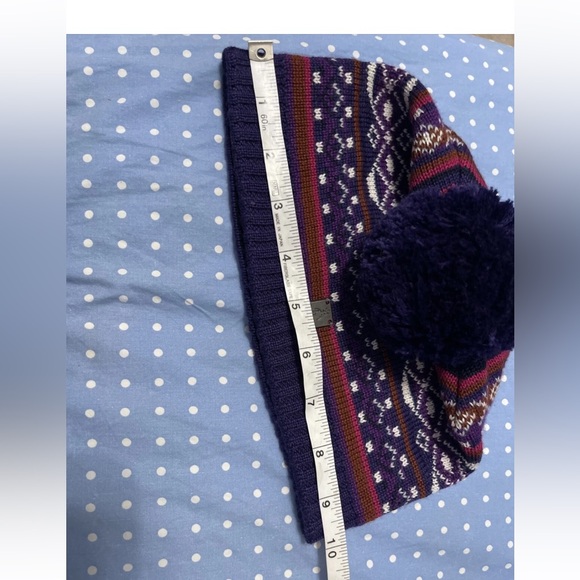 Smartwool Multicolor Pattered Pom Pom Beanie Hot  One Size - Picture 7 of 8